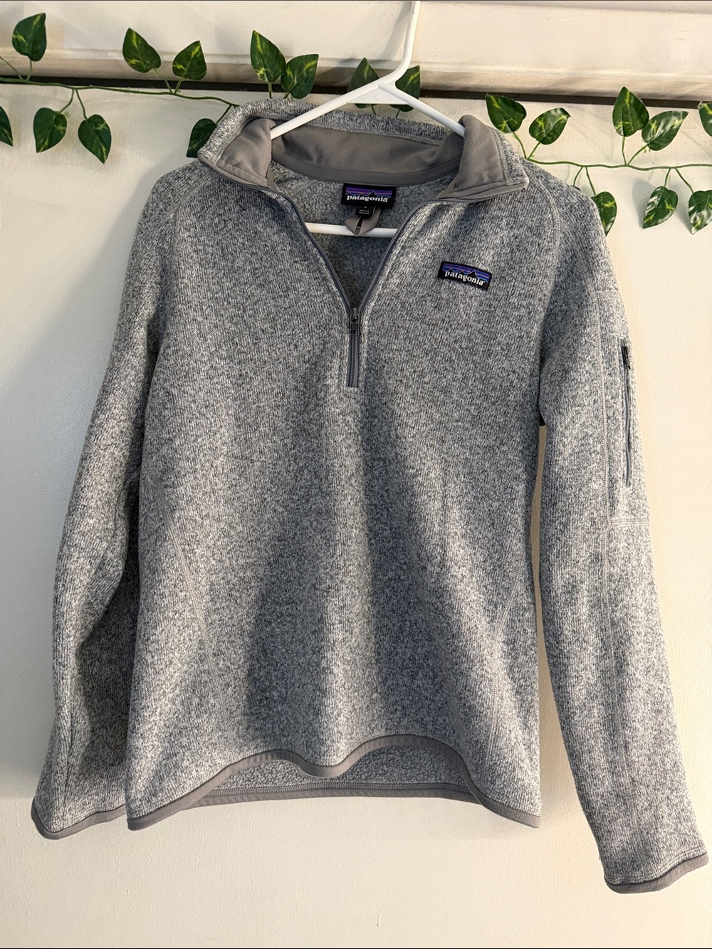 Patagonia Light Gray Half-Zip Pullover Sweater